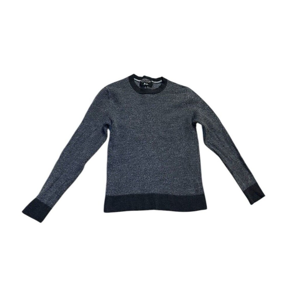 Marino wool yarn sweater Banana Republic Baruffa sweater gray S dark academia